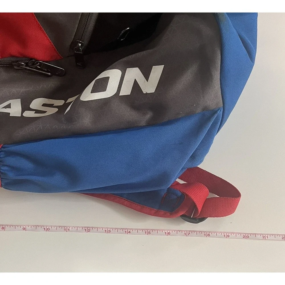 Easton Bat Bag Red Blue Gray Colorblock Large Backpack Baseball Softball Zipper